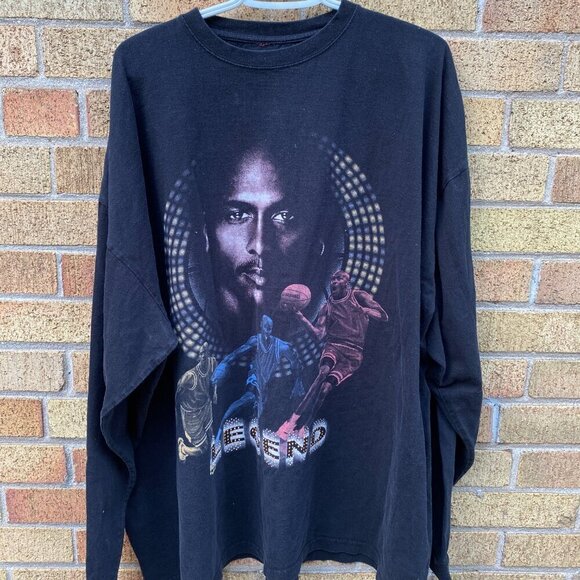 Vintage 90s Y2K Michael Jordan Legend Rap Shirt XXXL - Picture 9 of 9